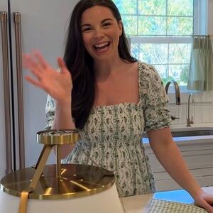 Hill House Home Nesli Dress in Green Vine Stripe